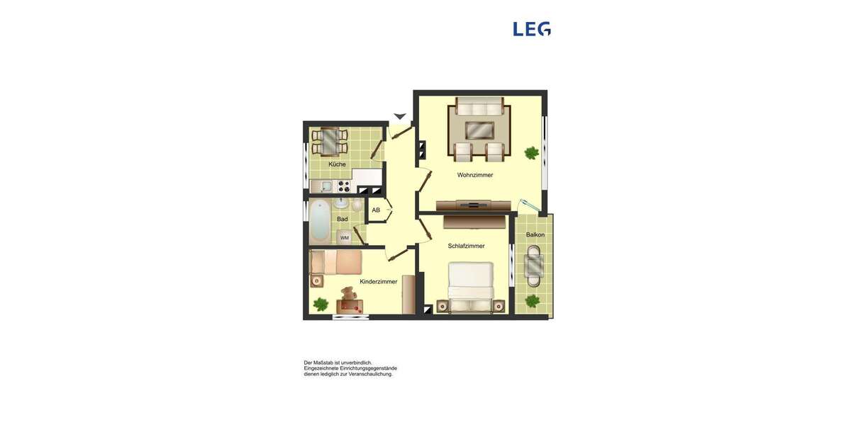 Etagenwohnung Bergkamen Weddinghofen - 3 Zimmer, 63 m&sup2;, 509&euro; | Angebot:27134155
