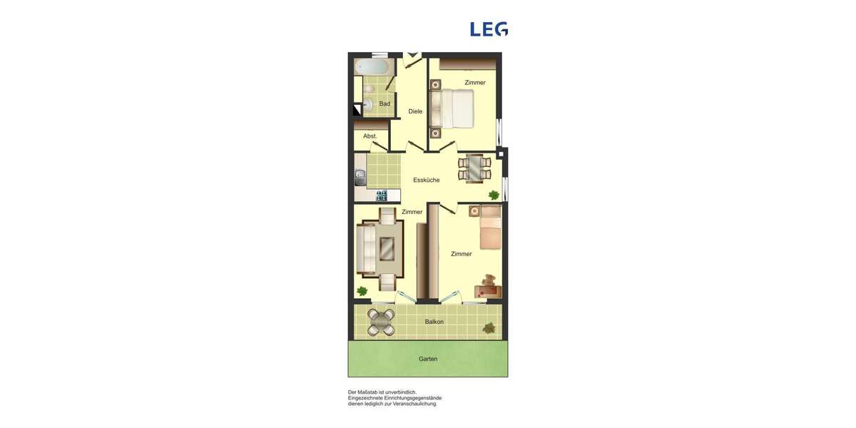 Etagenwohnung Bergkamen Weddinghofen - 3 Zimmer, 71 m&sup2;, 559&euro; | Angebot:27271268