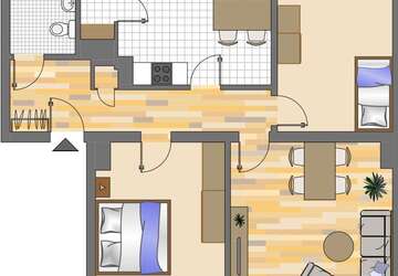 Wohnung Dortmund Gartenstadt - 3 Zimmer, 76 m&sup2;, 699&euro; | Angebot:26607487