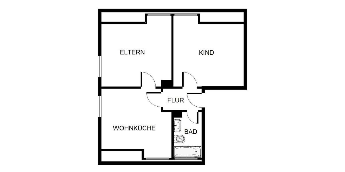 Etagenwohnung Bergkamen - 3 Zimmer, 54 m&sup2;, 429&euro; | Angebot:27306123