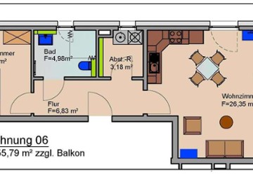 Wohnung Dortmund Mengede - 2 Zimmer, 59 m&sup2;, 1.176&euro; | Angebot:25167404