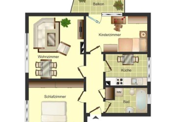 Wohnung Bergkamen Weddinghofen - 3 Zimmer, 63 m&sup2;, 509&euro; | Angebot:27235641