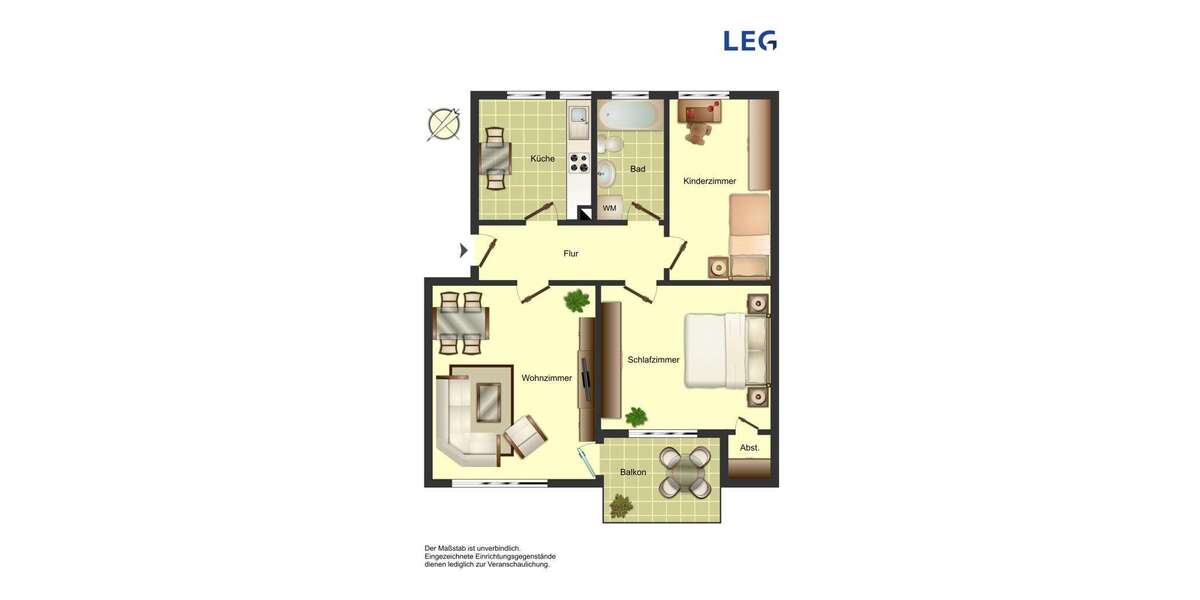 Etagenwohnung Bergkamen Weddinghofen - 3 Zimmer, 68 m&sup2;, 499&euro; | Angebot:26995530